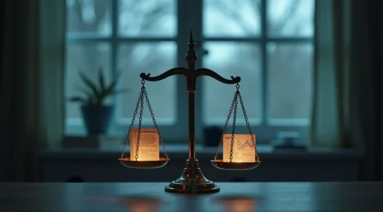 Illustration symbolique représentant une balance entre information scientifique et désinformation en santé, avec un cerveau humain et des symboles médicaux