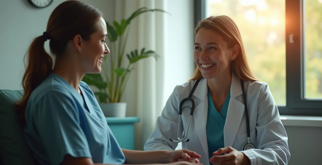 Soignant et patient en consultation médicale au Québec illustrant la confiance et la prise en charge thérapeutique
