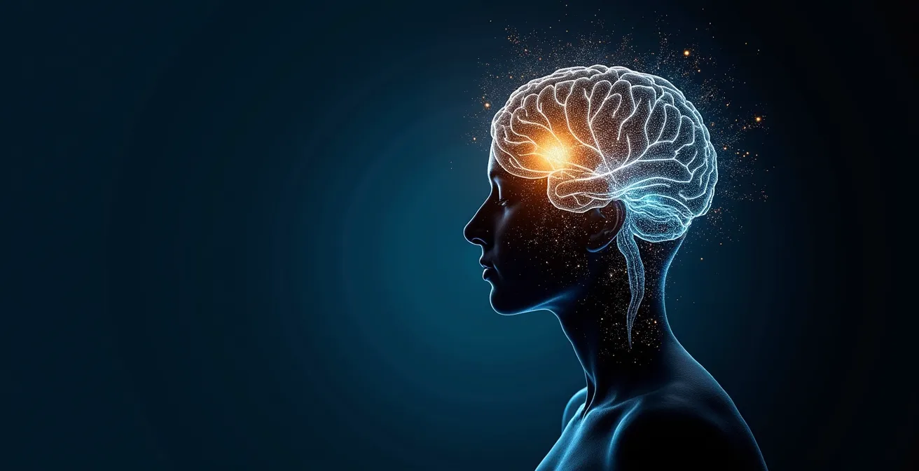 Représentation visuelle de la neuroplasticité cérébrale lors d'une séance de rééducation